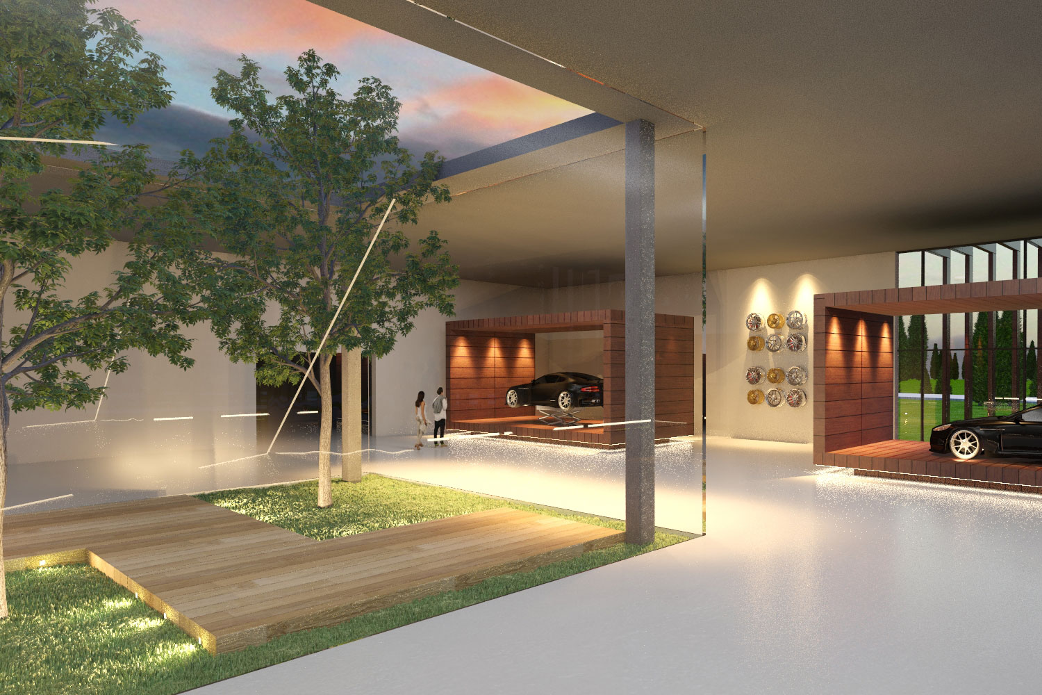 Progettazione Rendering Concessionario Auto Luxury