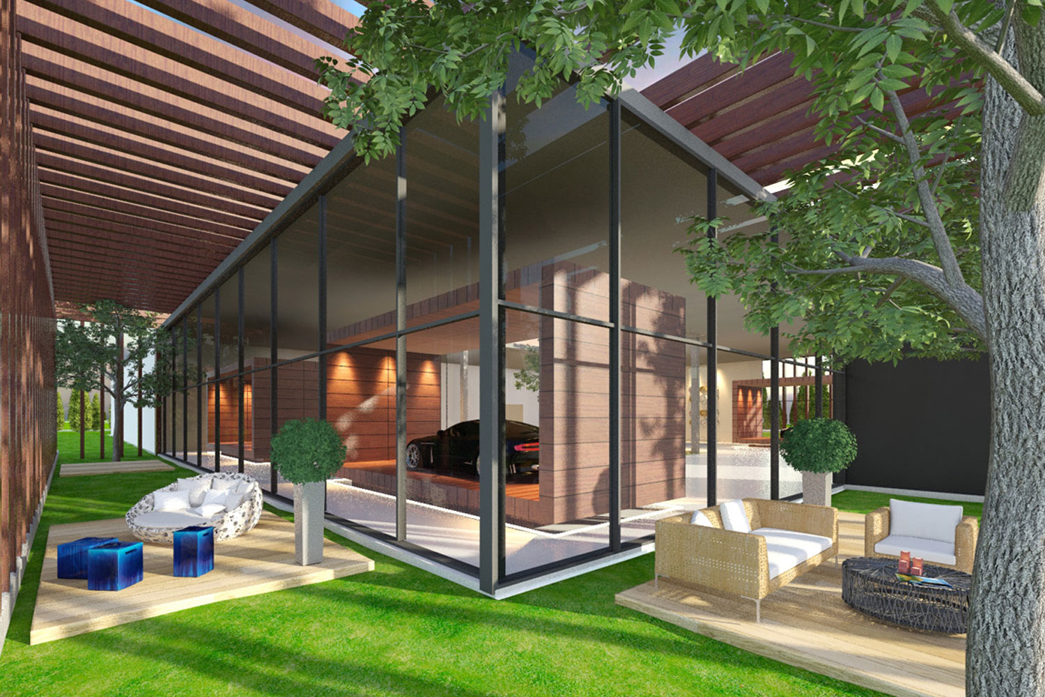 Rendering LuxuryCar Building